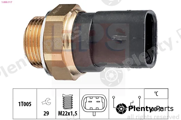 EPS 1.850.117 — Temperature Switch, radiator fan Made in Italy - OE Equivalent