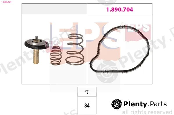 EPS 1.880.841 — Thermostat, coolant Made in Italy - OE Equivalent