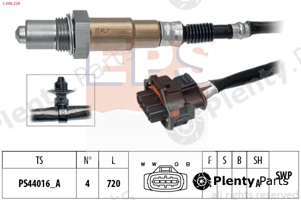 EPS 1.998.339 — Lambda Sensor Made in Italy - OE Equivalent
