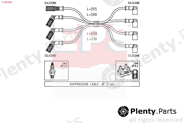 EPS 1.500.887 — Ignition Cable Kit Made in Italy - OE Equivalent