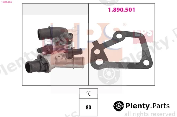EPS 1.880.285 — Thermostat, coolant Made in Italy - OE Equivalent