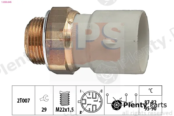 EPS 1.850.645 — Temperature Switch, radiator fan Made in Italy - OE Equivalent