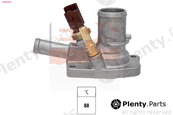 EPS 1.880.672 — Thermostat, coolant Made in Italy - OE Equivalent