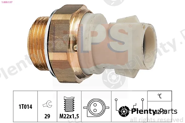EPS 1.850.137 — Temperature Switch, radiator fan Made in Italy - OE Equivalent