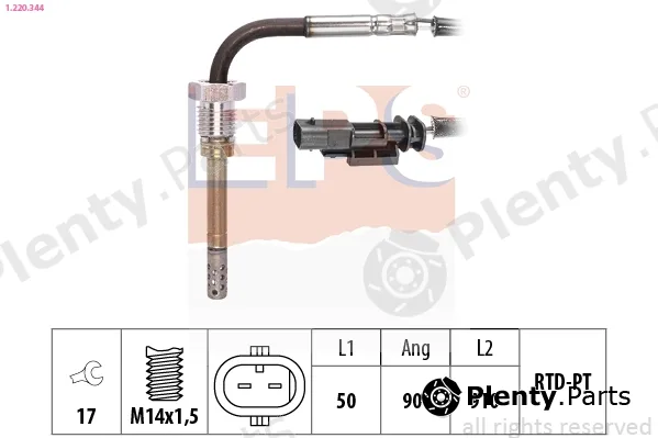EPS 1.220.344 — Sensor, exhaust gas temperature Made in Italy - OE Equivalent