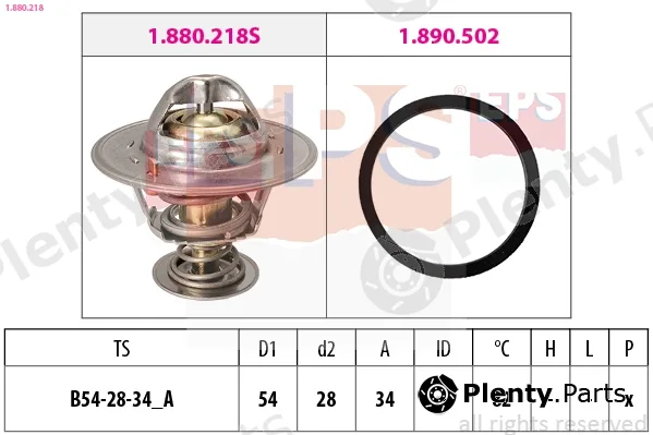 EPS 1.880.218 — Thermostat, coolant Made in Italy - OE Equivalent