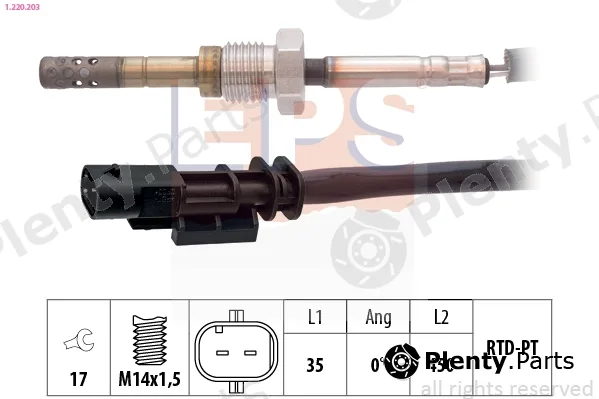 EPS 1.220.203 — Sensor, exhaust gas temperature Made in Italy - OE Equivalent