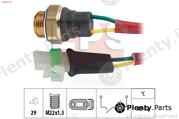 EPS 1.850.127 — Temperature Switch, radiator fan Made in Italy - OE Equivalent