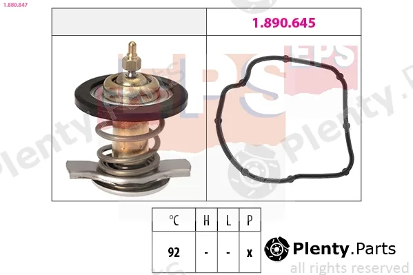 EPS 1.880.847 — Thermostat, coolant Made in Italy - OE Equivalent