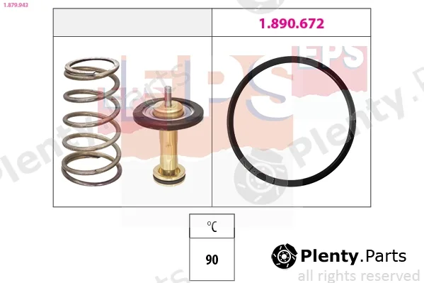 EPS 1.879.943 — Thermostat, coolant Made in Italy - OE Equivalent