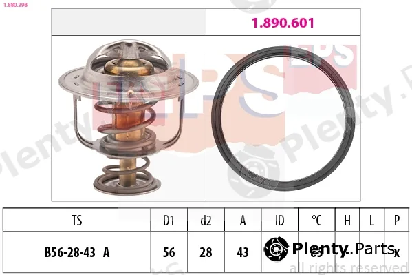 EPS 1.880.398 — Thermostat, coolant Made in Italy - OE Equivalent