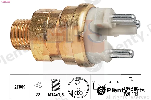 EPS 1.850.659 — Temperature Switch, radiator fan Made in Italy - OE Equivalent