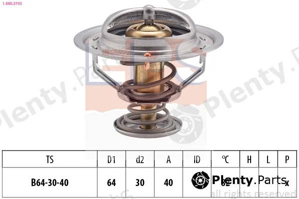 EPS 1.880.370S — Thermostat, coolant Made in Italy - OE Equivalent
