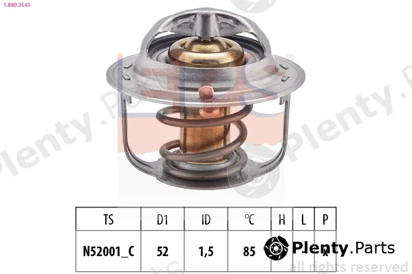 EPS 1.880.354S — Thermostat, coolant Made in Italy - OE Equivalent