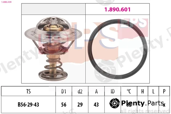 EPS 1.880.339 — Thermostat, coolant Made in Italy - OE Equivalent
