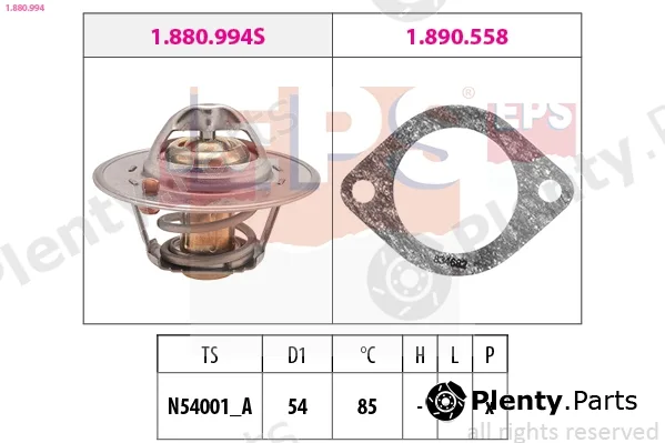 EPS 1.880.994 — Thermostat, coolant Made in Italy - OE Equivalent