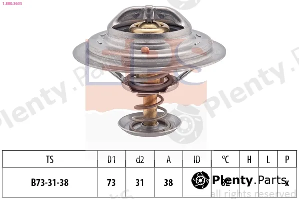 EPS 1.880.363S — Thermostat, coolant Made in Italy - OE Equivalent