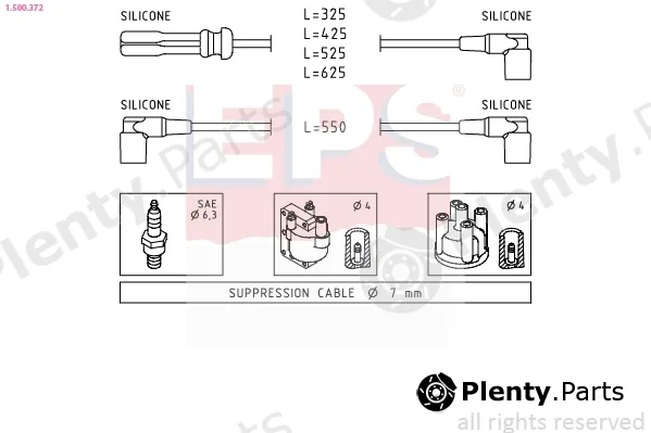 EPS 1.500.372 — Ignition Cable Kit Made in Italy - OE Equivalent