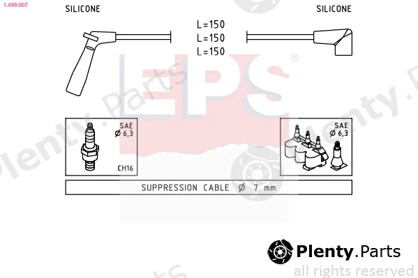 EPS 1.499.007 — Ignition Cable Kit Made in Italy - OE Equivalent