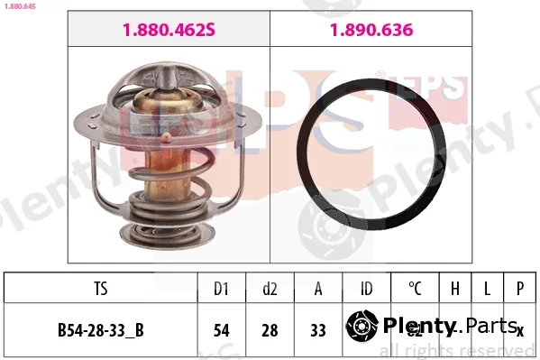 EPS 1.880.645 — Thermostat, coolant Made in Italy - OE Equivalent