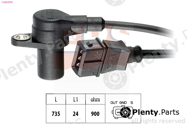 EPS 1.953.074 — Sensor, crankshaft pulse Made in Italy - OE Equivalent