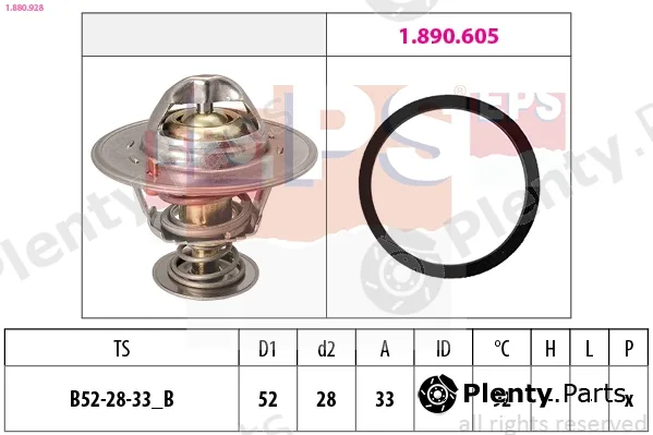 EPS 1.880.928 — Thermostat, coolant Made in Italy - OE Equivalent