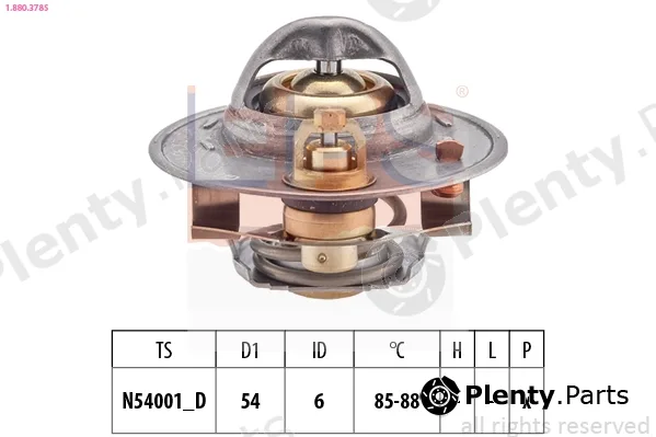 EPS 1.880.378S — Thermostat, coolant Made in Italy - OE Equivalent