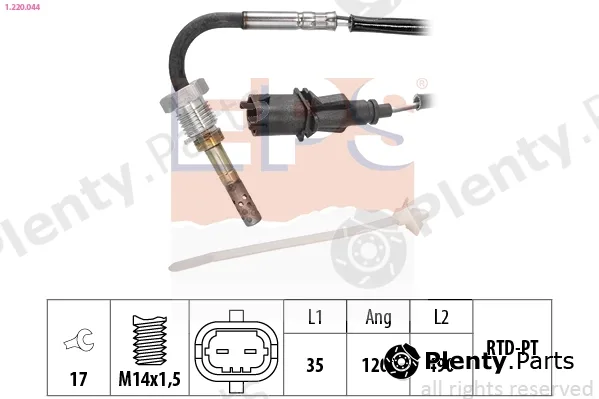 EPS 1.220.044 — Sensor, exhaust gas temperature Made in Italy - OE Equivalent