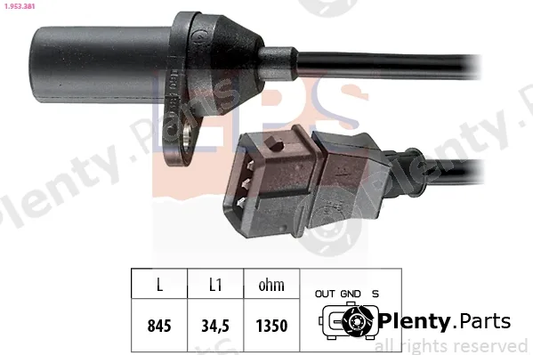 EPS 1.953.381 — Sensor, crankshaft pulse Made in Italy - OE Equivalent