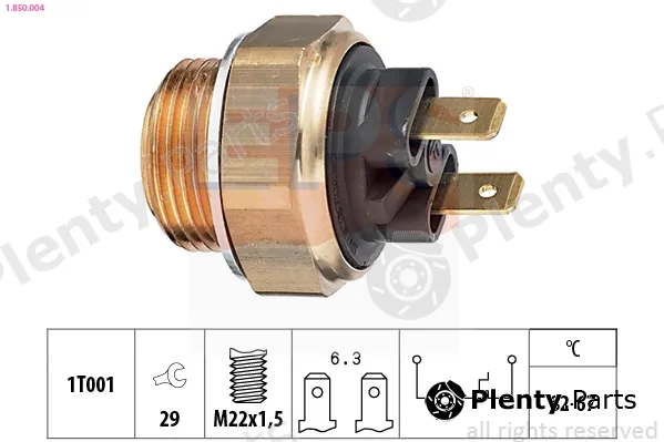 EPS 1.850.004 — Temperature Switch, radiator fan Made in Italy - OE Equivalent