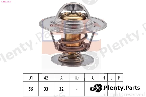 EPS 1.880.225S — Thermostat, coolant Made in Italy - OE Equivalent