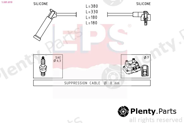 EPS 1.501.619 — Ignition Cable Kit Made in Italy - OE Equivalent