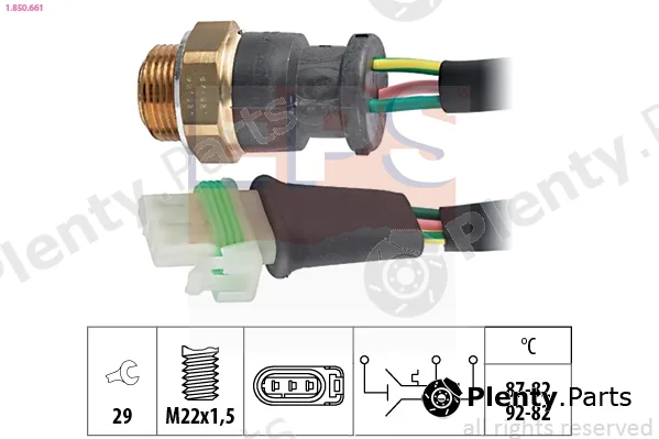 EPS 1.850.661 — Temperature Switch, radiator fan Made in Italy - OE Equivalent