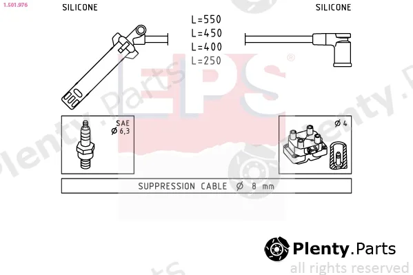 EPS 1.501.976 — Ignition Cable Kit Made in Italy - OE Equivalent