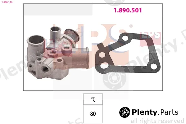 EPS 1.880.146 — Thermostat, coolant Made in Italy - OE Equivalent