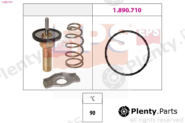 EPS 1.880.774 — Thermostat, coolant Made in Italy - OE Equivalent