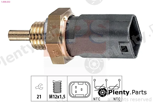 EPS 1.830.252 — Sensor, coolant temperature Made in Italy - OE Equivalent