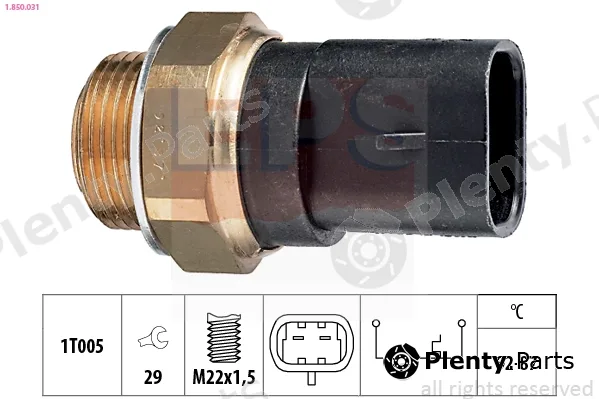EPS 1.850.031 — Temperature Switch, radiator fan Made in Italy - OE Equivalent