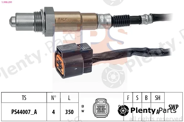 EPS 1.998.291 — Lambda Sensor Made in Italy - OE Equivalent
