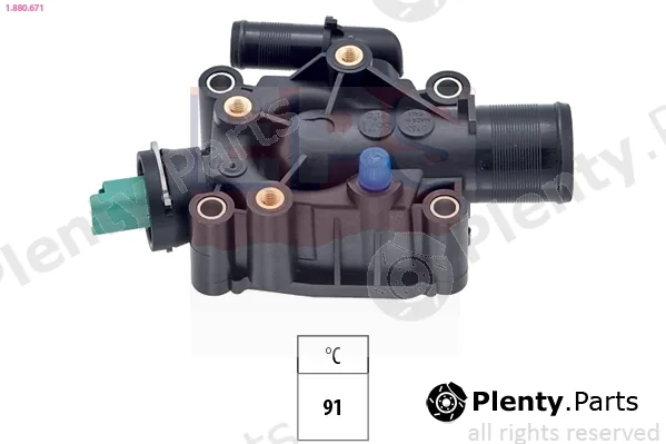 EPS 1.880.671 — Thermostat, coolant Made in Italy - OE Equivalent