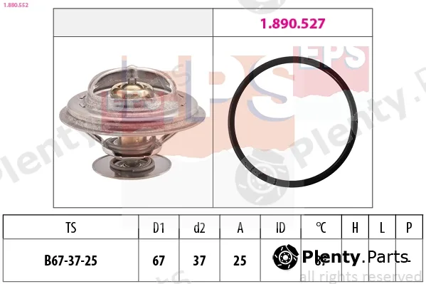 EPS 1.880.552 — Thermostat, coolant Made in Italy - OE Equivalent