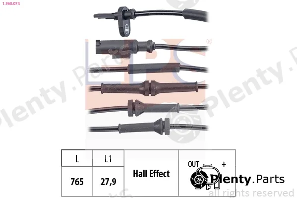 EPS 1.960.074 — Sensor, wheel speed Made in Italy - OE Equivalent