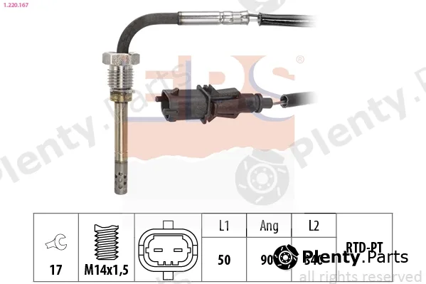 EPS 1.220.167 — Sensor, exhaust gas temperature Made in Italy - OE Equivalent
