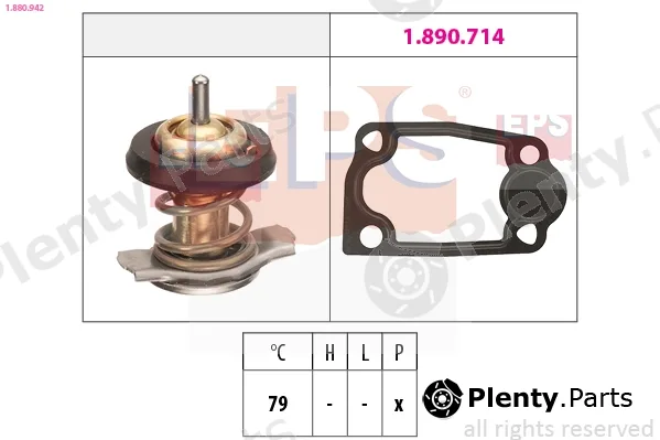 EPS 1.880.942 — Thermostat, coolant Made in Italy - OE Equivalent