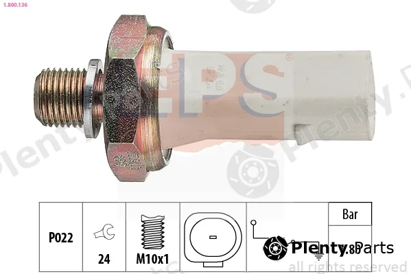 EPS 1.800.136 — Oil Pressure Switch Made in Italy - OE Equivalent