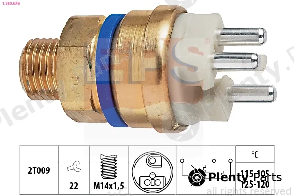 EPS 1.850.678 — Temperature Switch, radiator fan Made in Italy - OE Equivalent