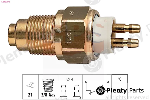 EPS 1.840.071 — Temperature Switch, coolant warning lamp Made in Italy - OE Equivalent