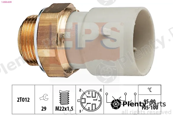 EPS 1.850.639 — Temperature Switch, radiator fan Made in Italy - OE Equivalent