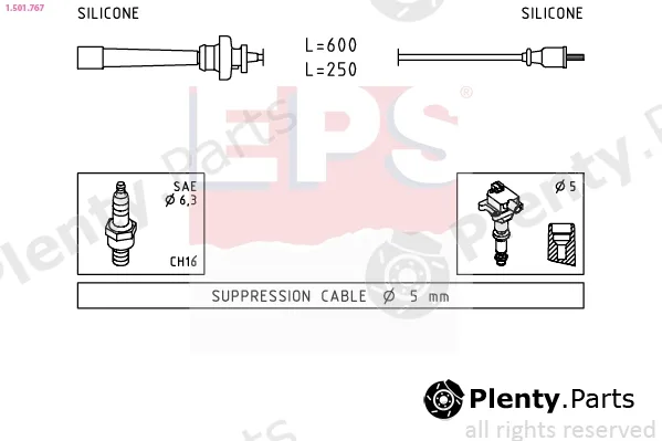 EPS 1.501.767 — Ignition Cable Kit Made in Italy - OE Equivalent