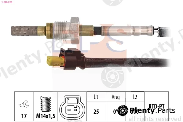 EPS 1.220.220 — Sensor, exhaust gas temperature Made in Italy - OE Equivalent